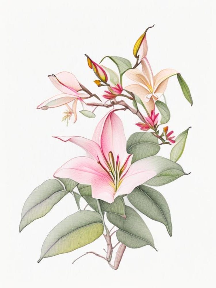 Mandevilla Floral Quentin Blake Inspired Illustration 2 Flower