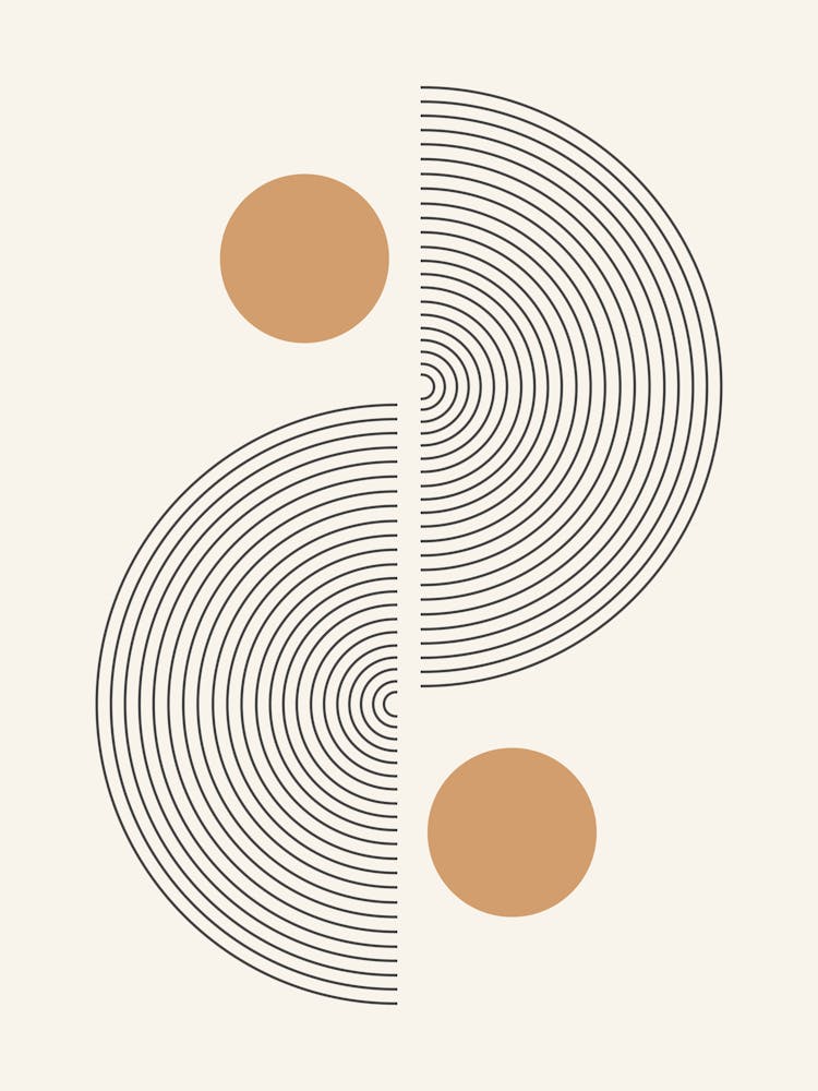 Abstract Geomteric Boho mid century Pattern 06