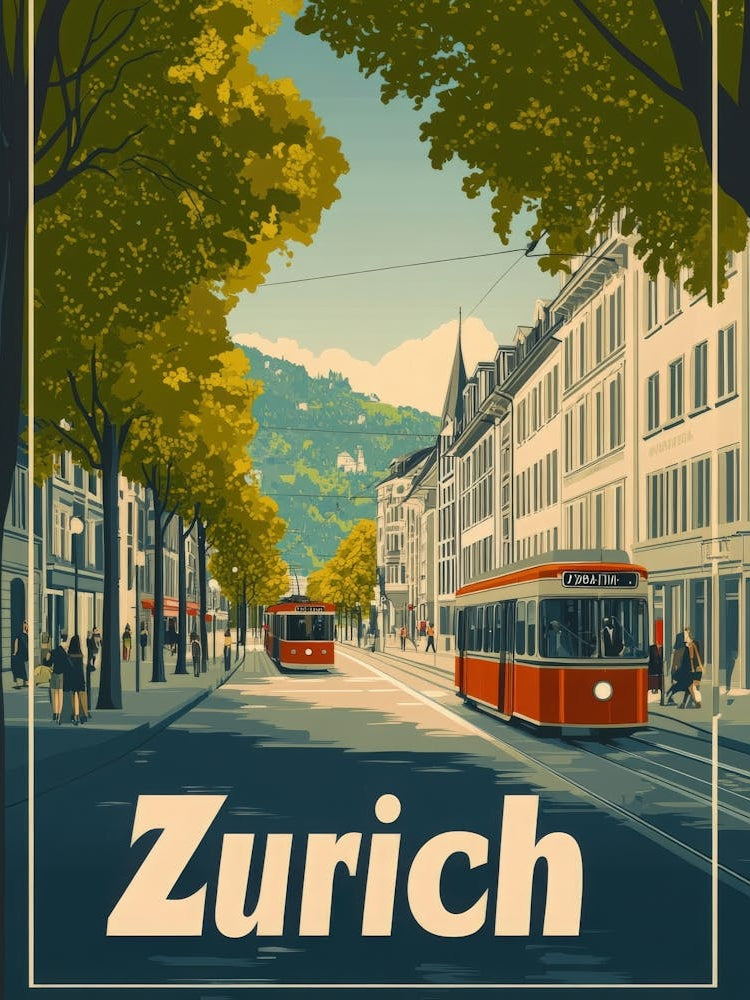 Aihrgdesign A Classic 1960s Travel Poster For Zurich Showcasi E07da122 Dcfa 4791 Bc8f E8aaffd9dd1c 0