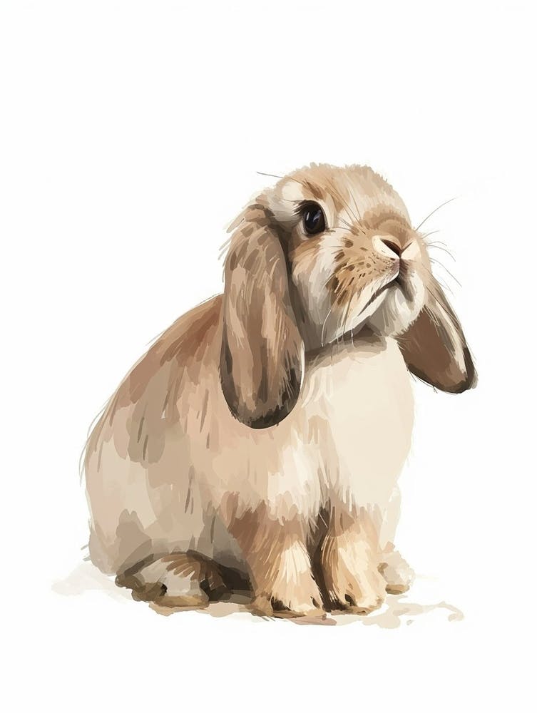 Mini Lop Rabbit Nursery Painting 4