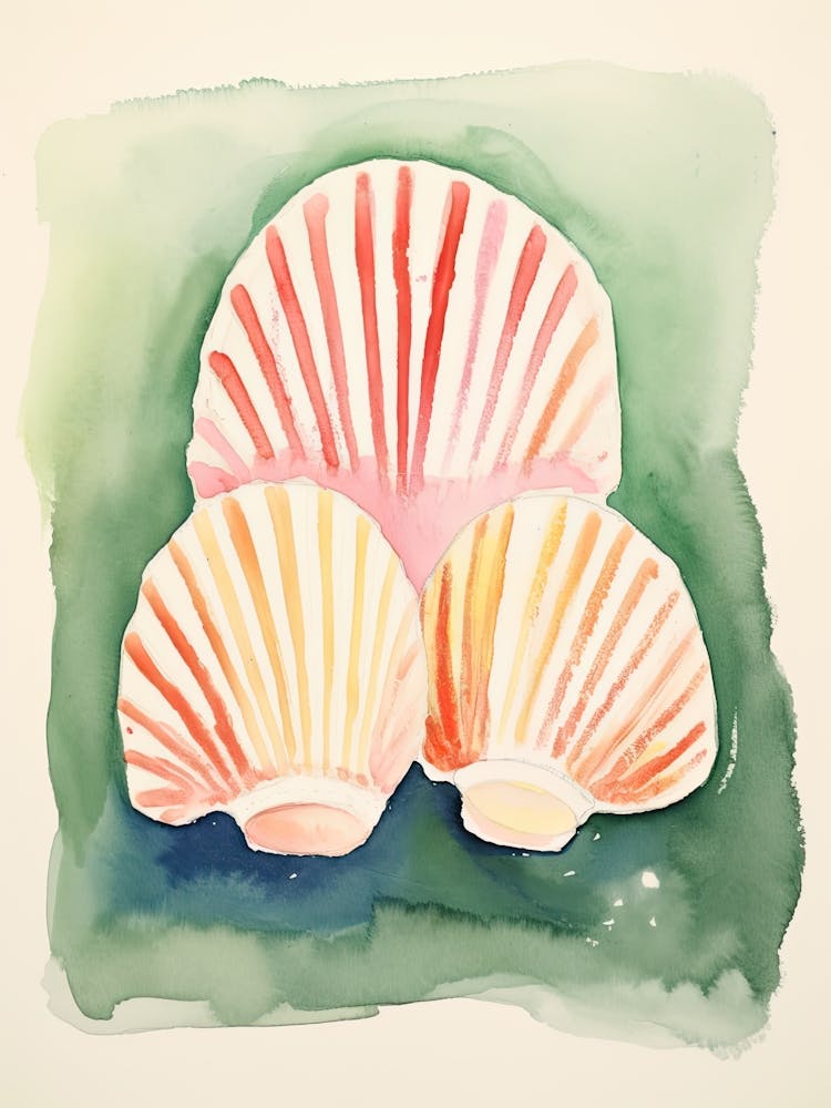 Watercolor Seashells