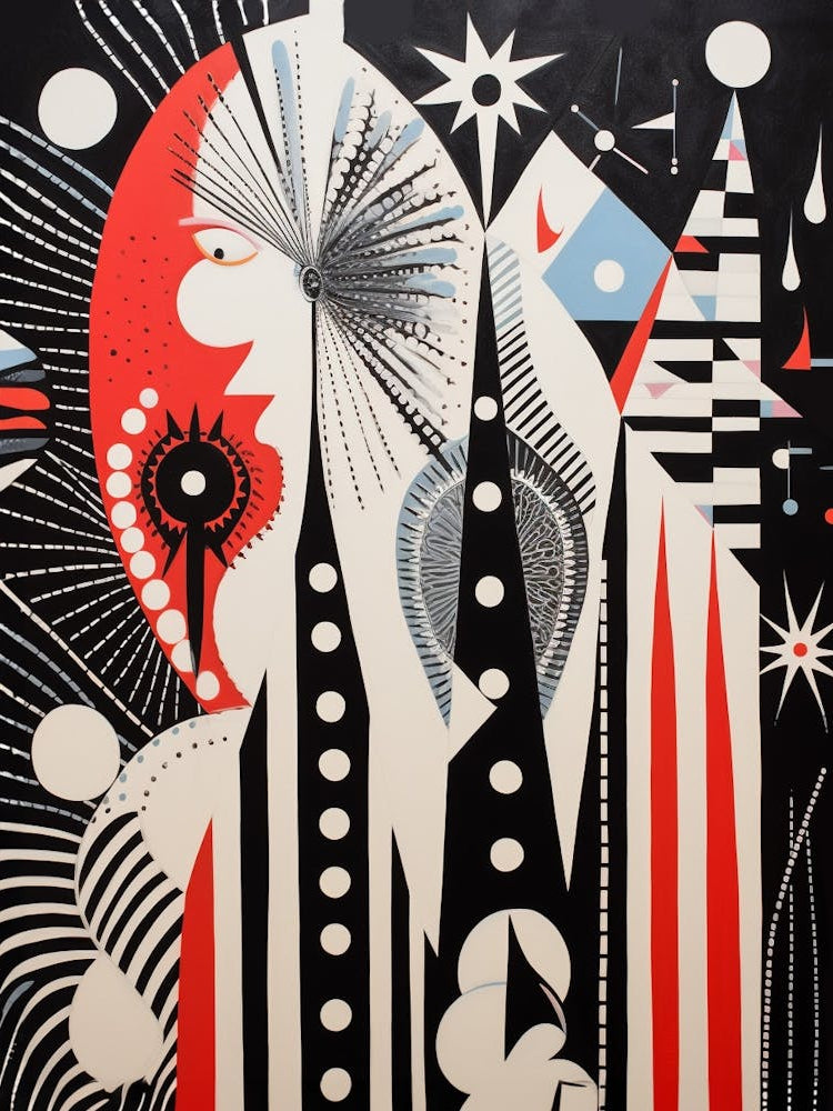 Whimsical Geometric Shapes Abstract 1