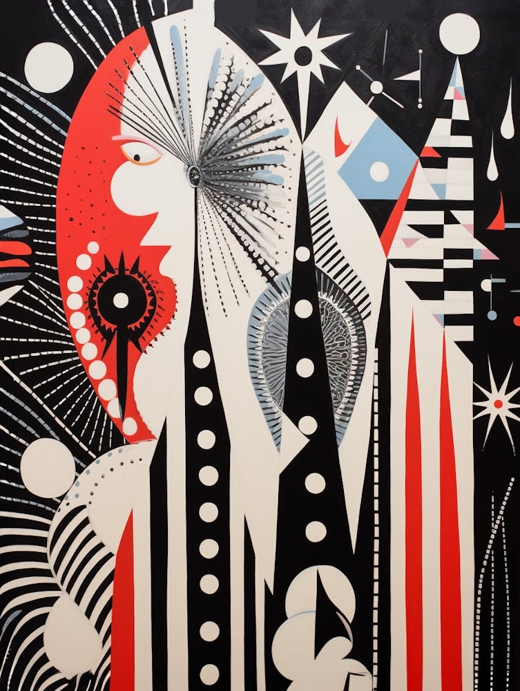 Whimsical Geometric Shapes Abstract 1