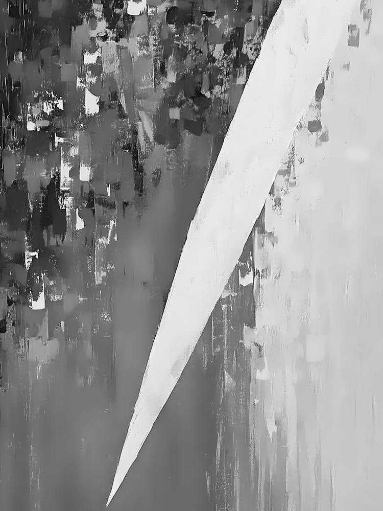 Black And White Abstract Painting 28
