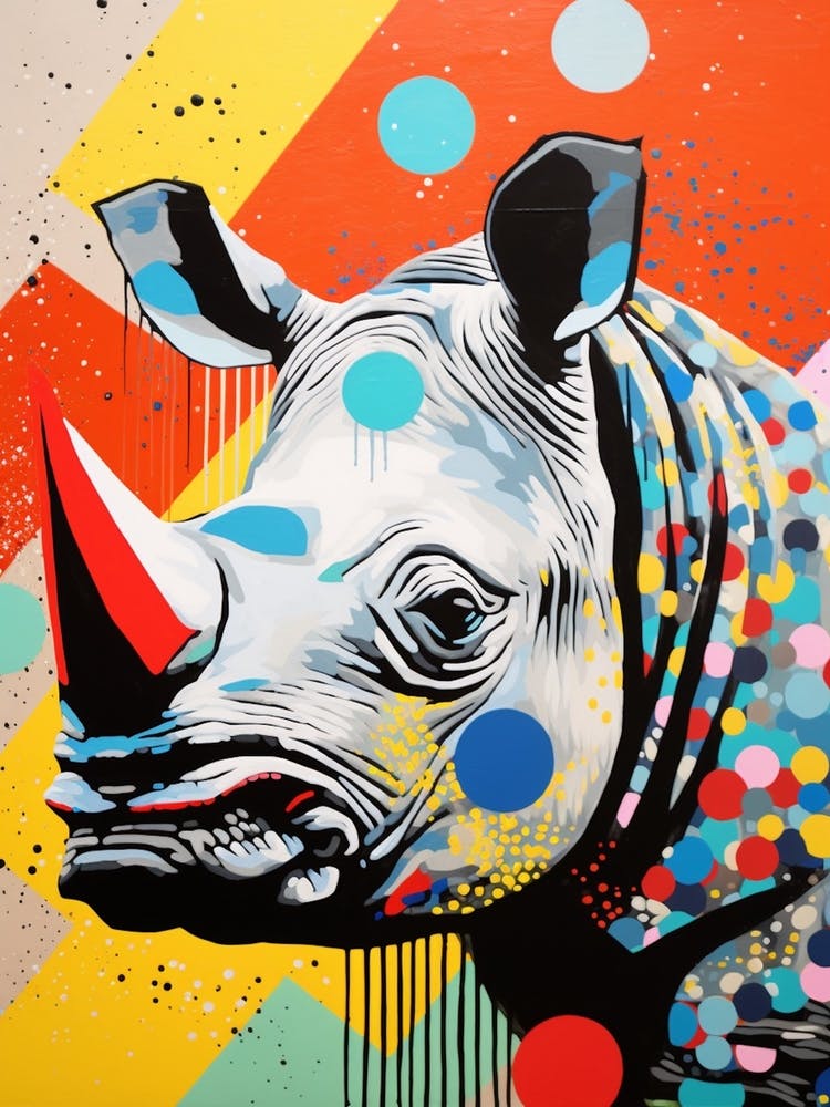 Rhino Colourful Paint Splash 2