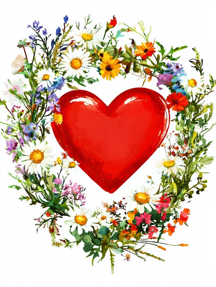 Heart With Flowers 15