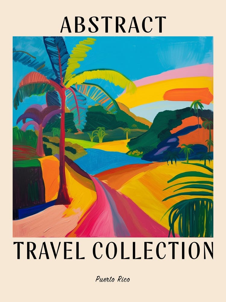 Abstract Travel Collection Poster Puerto Rico 3