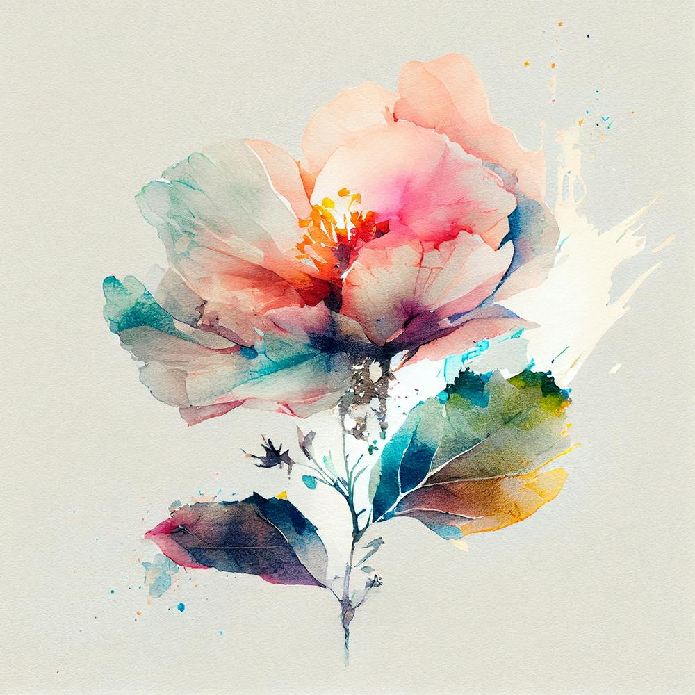 Watercolor Flower Abstract 9
