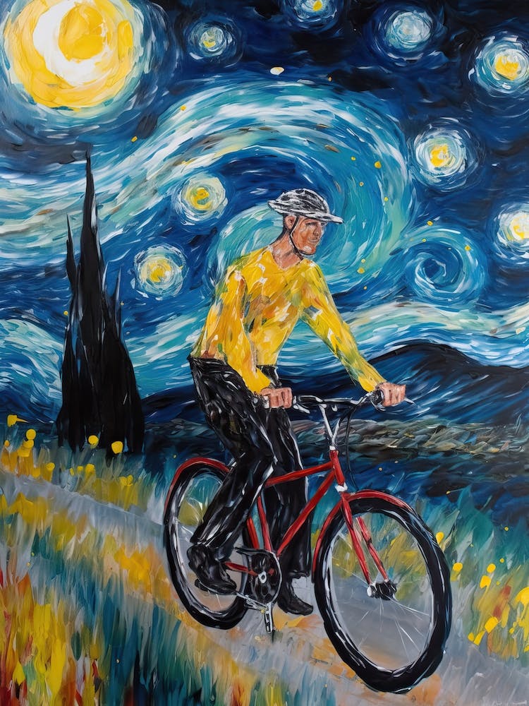 Radfahren Im Stil Von Van Gogh 2