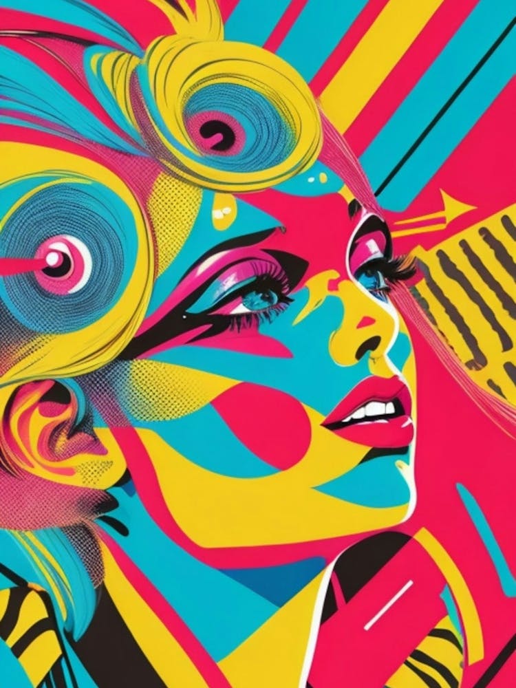 Girl With Colorful Hair