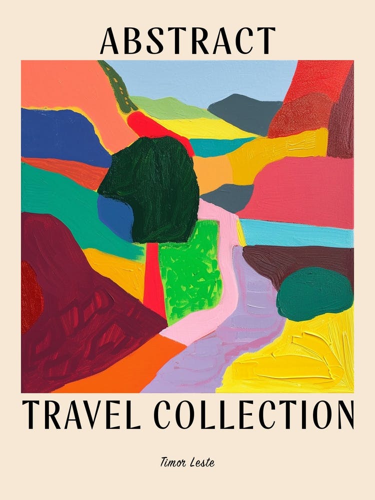 Abstract Travel Collection Poster Timor Leste 3