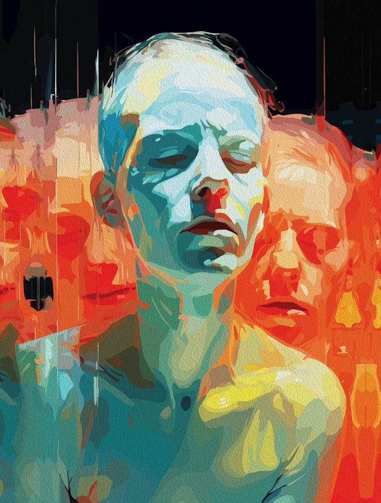 Multiplicity Of Mind Abstract Emotional Portrait Wall Art