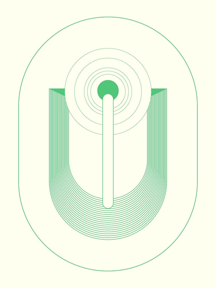 Greens Geometric Abstract