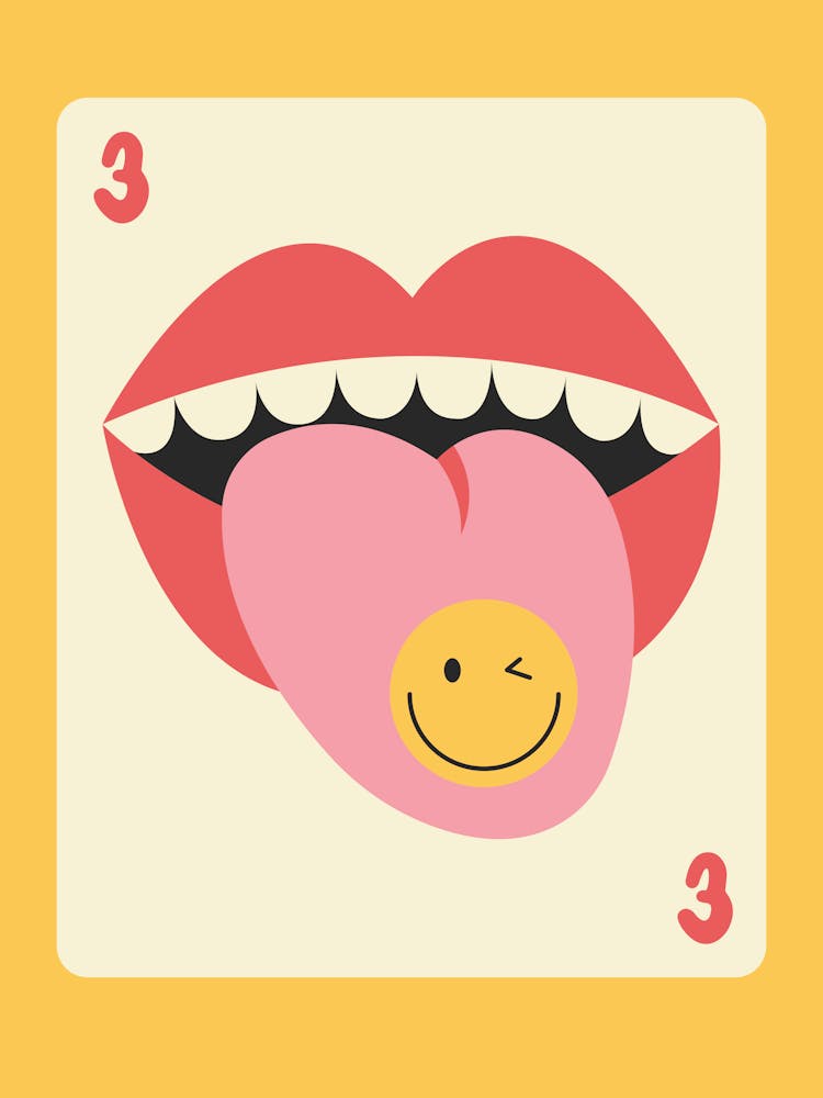 Smiley Face Playing Card