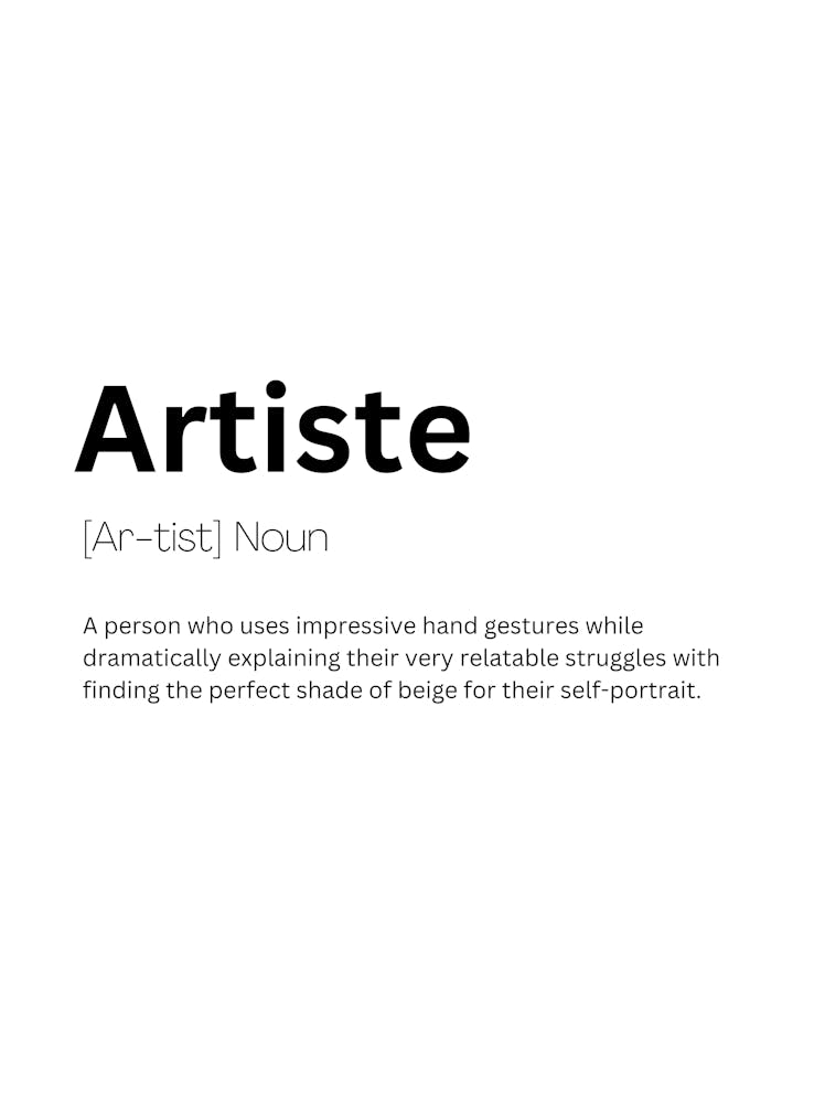 Artiste Definition Meaning