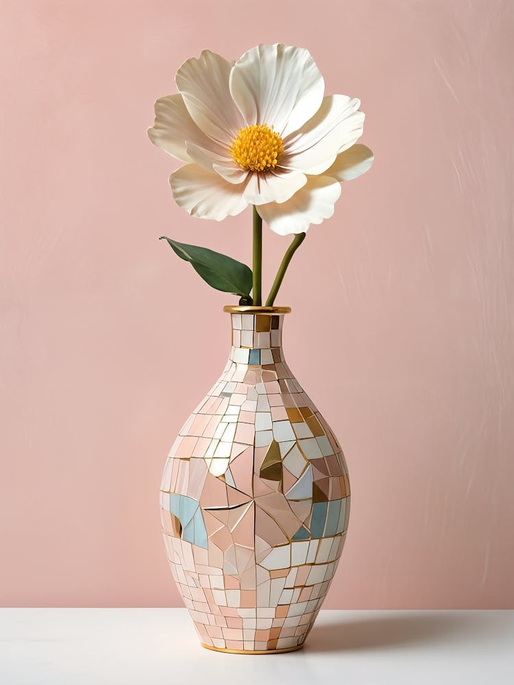 Pink Mosaic Vase