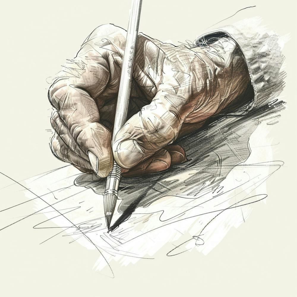 Old Man Writing