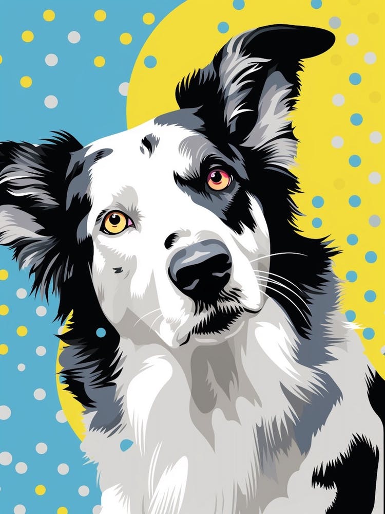 Pop Art Border Collie 2