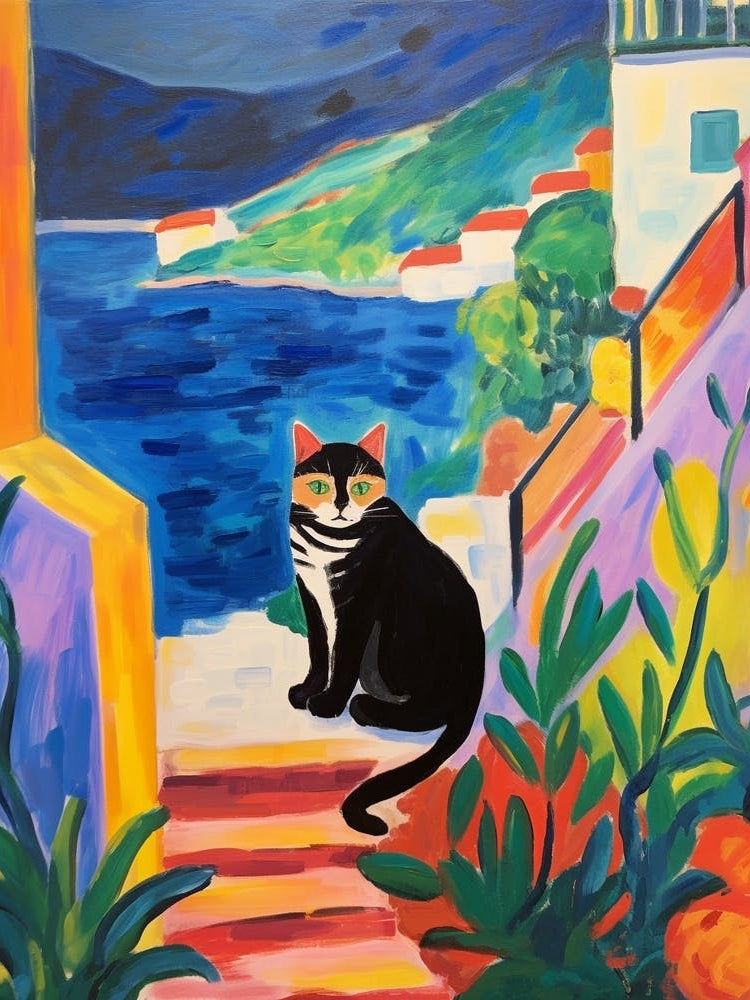 Painting Of A Cat In Dubrovnik Croatia 4
