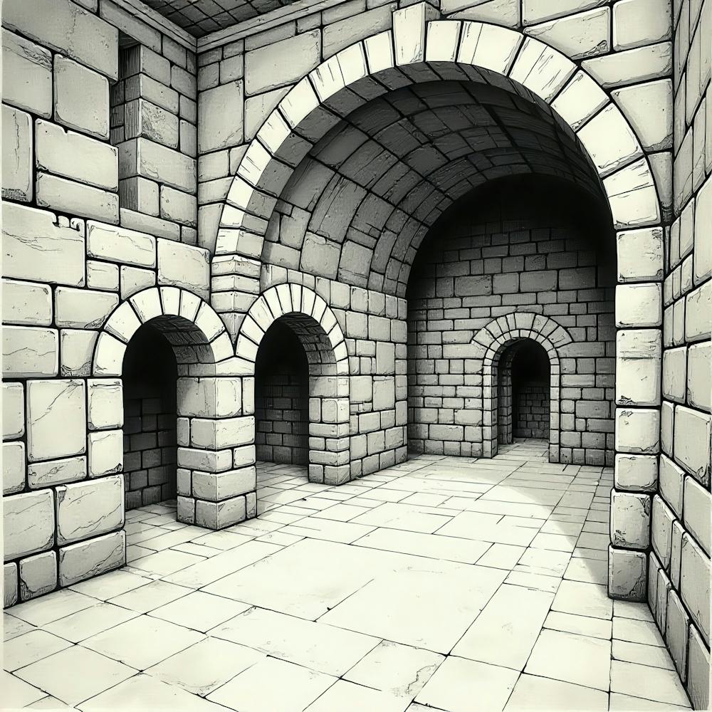 Arched Hallway 1