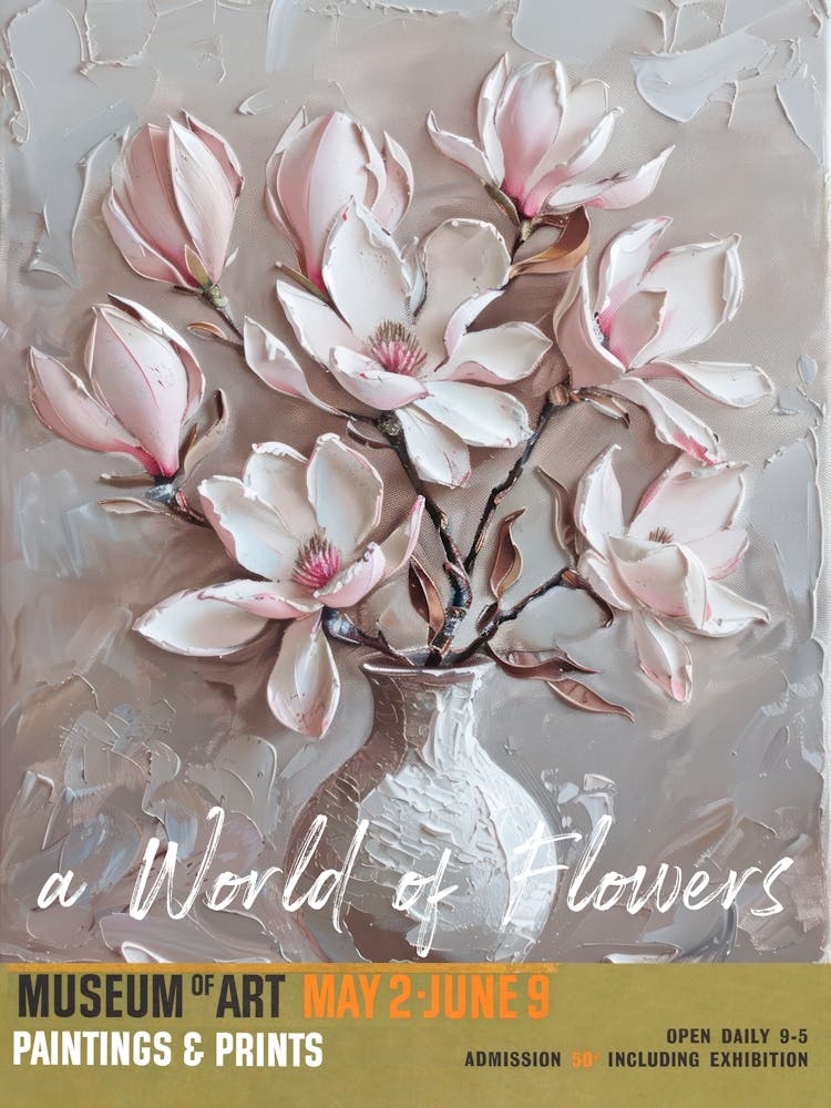 A World Of Flowers, Van Gogh Exhibition Magnolia 1