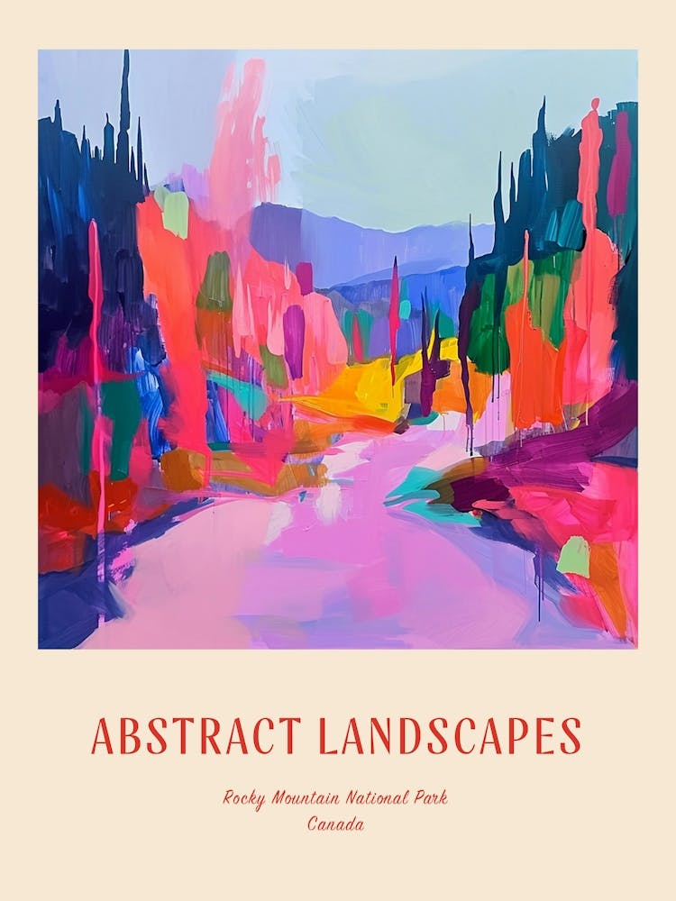 Colourful Abstract Vancouver Canada 5 Poster