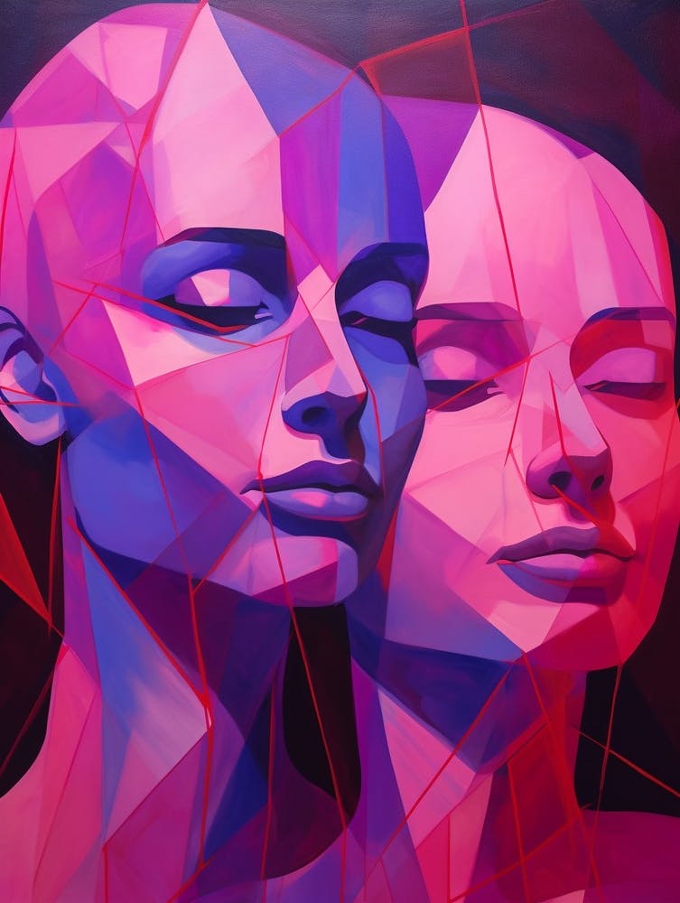 Abstract Geometric Lady Portrait 13