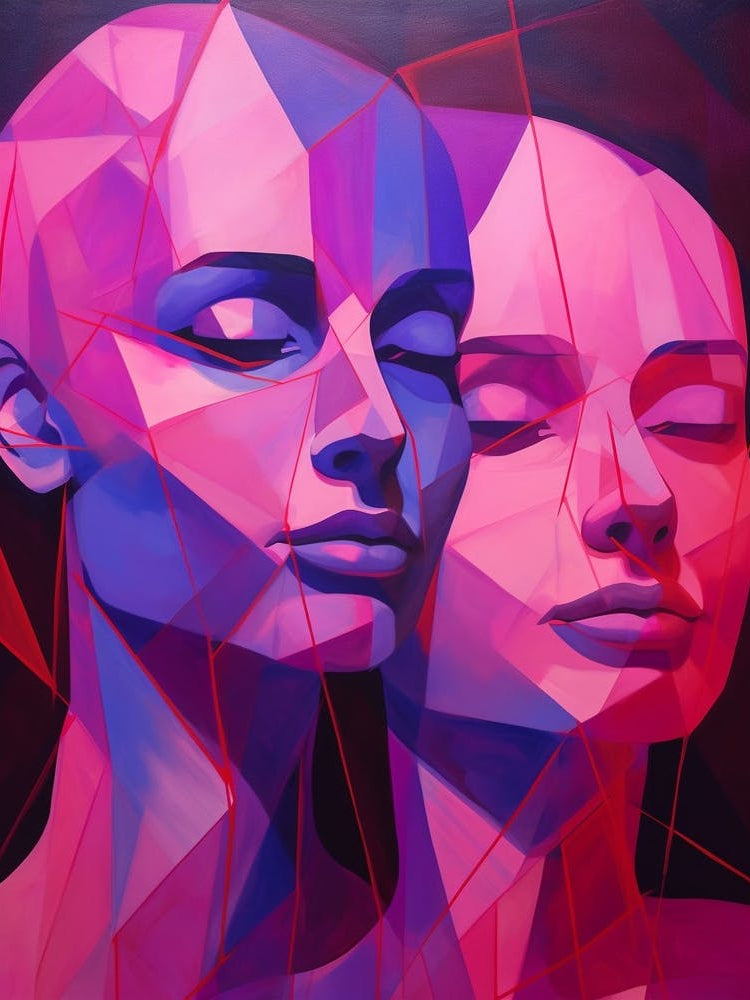 Abstract Geometric Lady Portrait 13