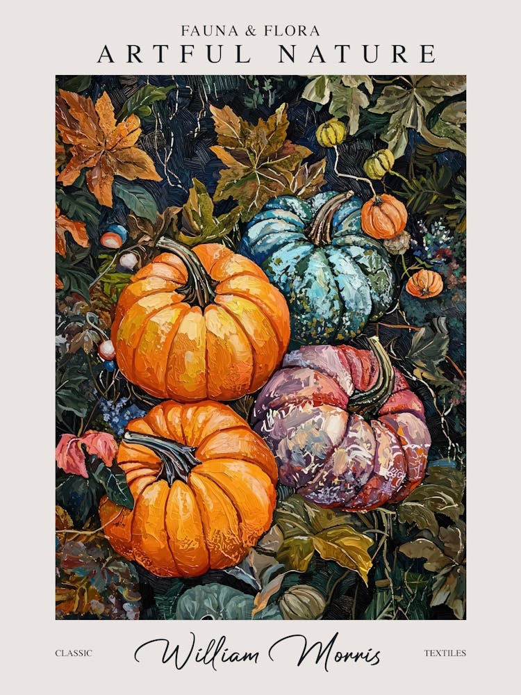William Morris Pumpkins Decor Autumn Fall Exhibition