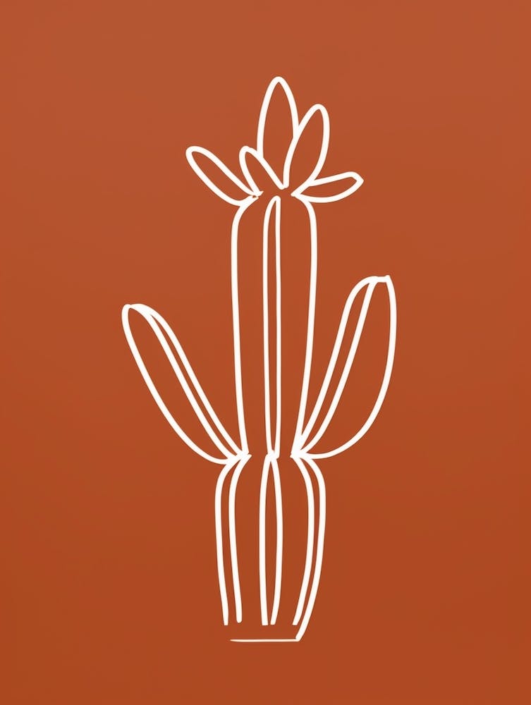 Cactus Line Drawing Gymnocalycium Cactus 2