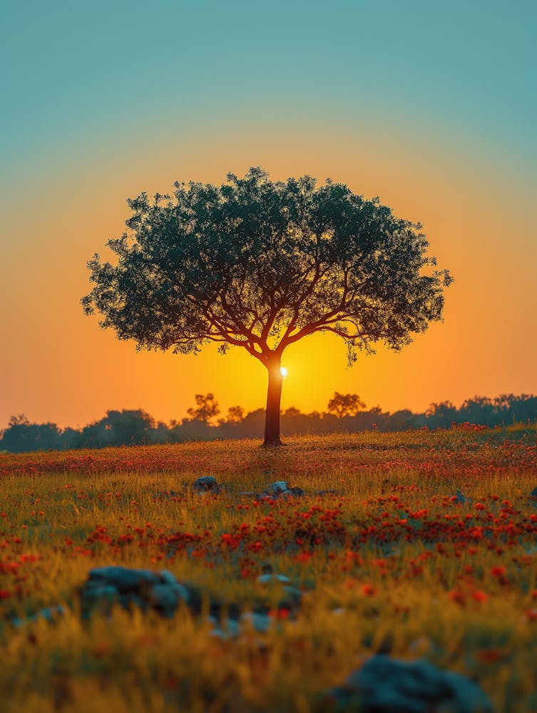 Lone Tree In A Field 1