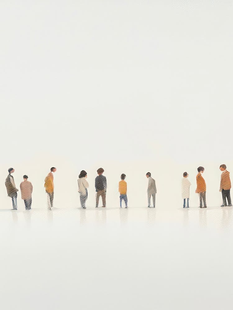 Minimalist People Color Abstract Watercolor 1