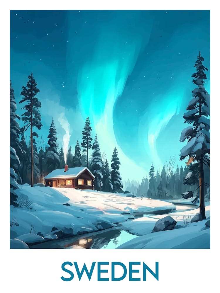 Affiche de voyage Sweden