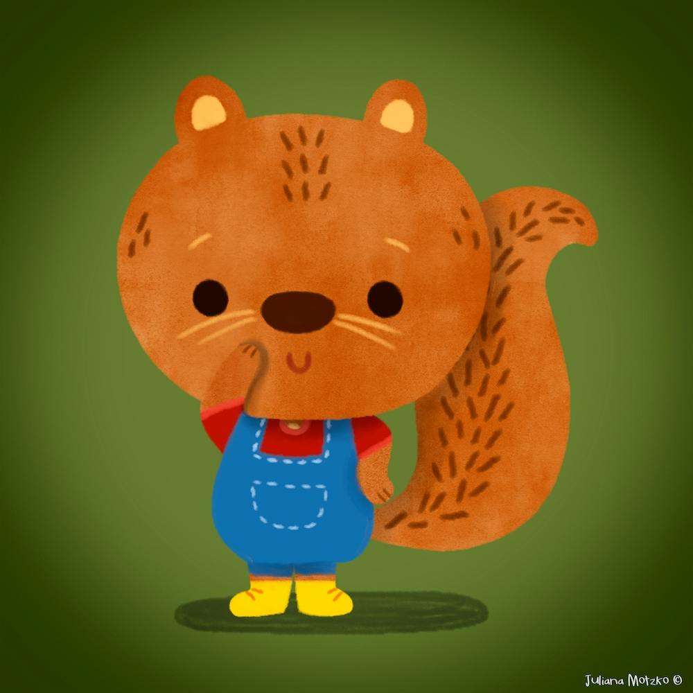 Little Mr Squirrel Square