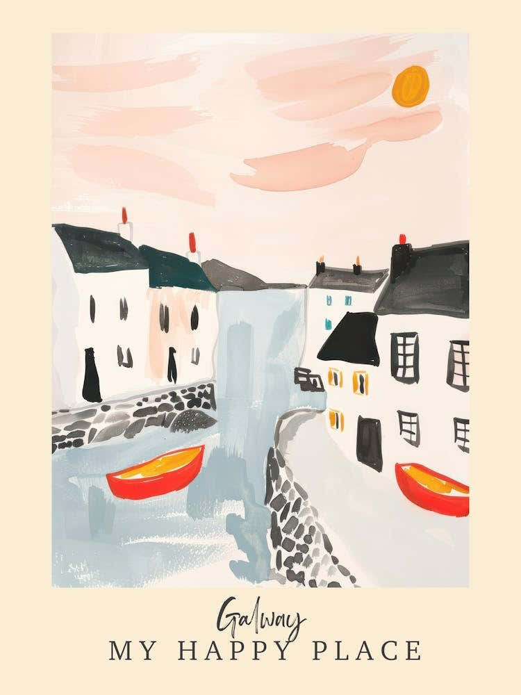 My Happy Place Galway 2 Travel Poster