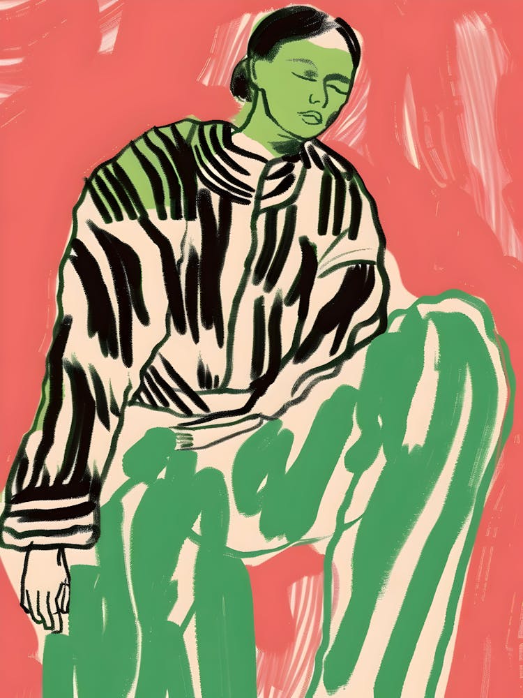 Woman Sitting On A Chair