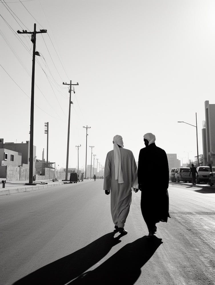 Riyadh, Saudi Arabia, Black And White Old Photo 1