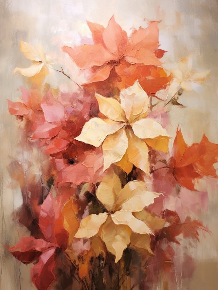 Fall Flower Painting Poinsettia 4