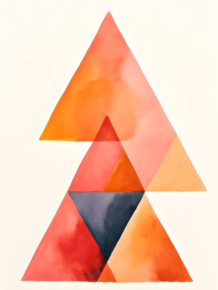 Watercolor Painting Triangles