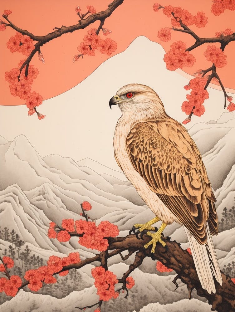 Bird Illustration Red Tailed Hawk 4