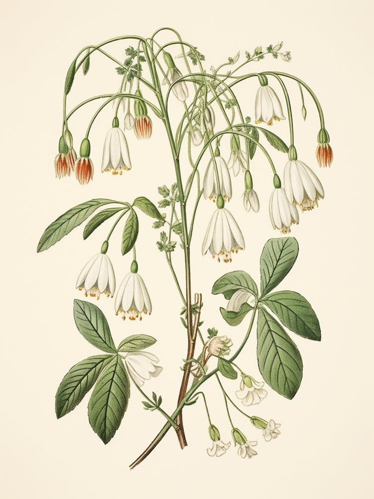 Yukiyanagi Snowdrop 1 Vintage Japanese Botanical