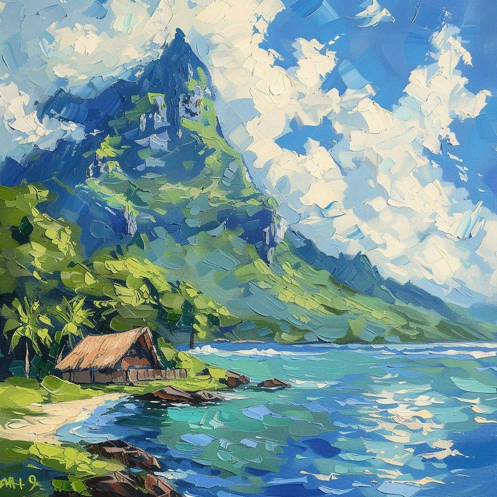 A Tahiti In French Polynesia Oil Painting Illust 1720357430 3