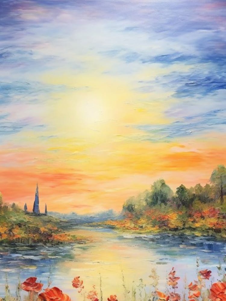 Sunset With Poppies 1