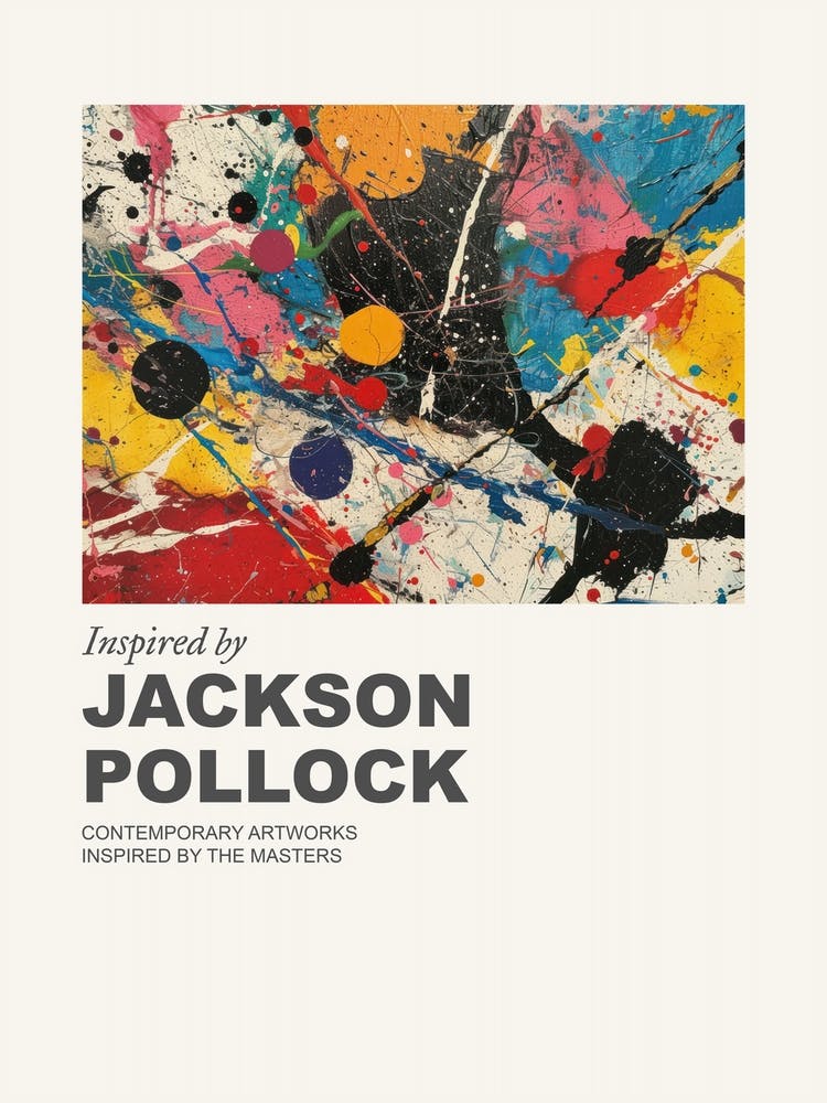 Affiche de musée inspirée par Jackson Pollock 3