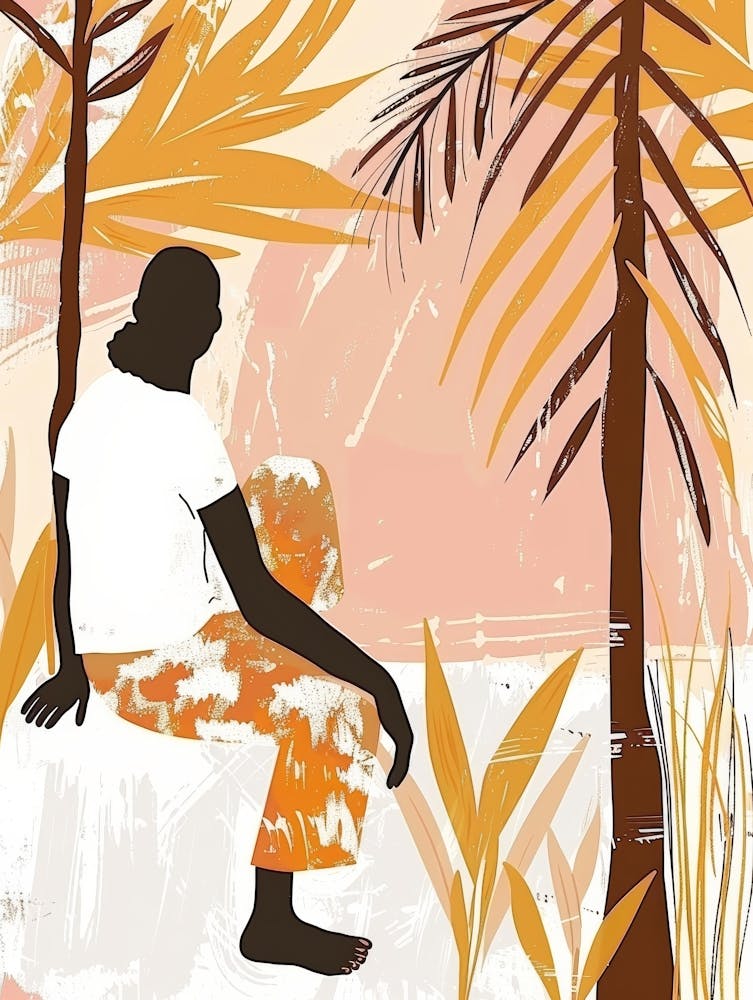 Woman Sitting In The Sun