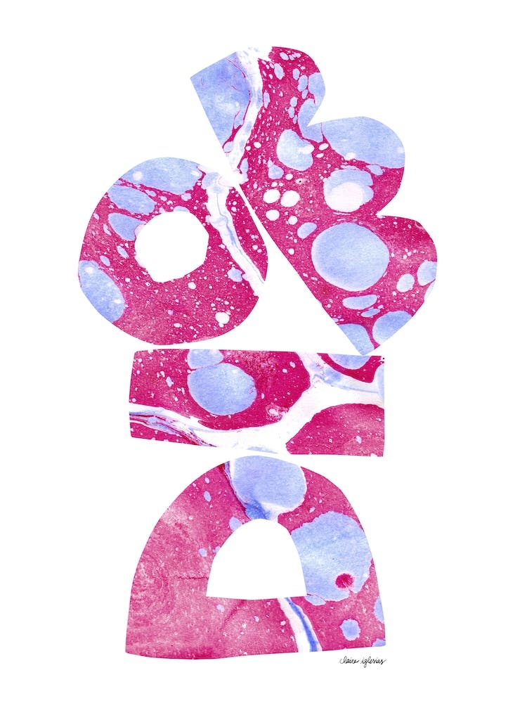 Formes Marbrées Roses