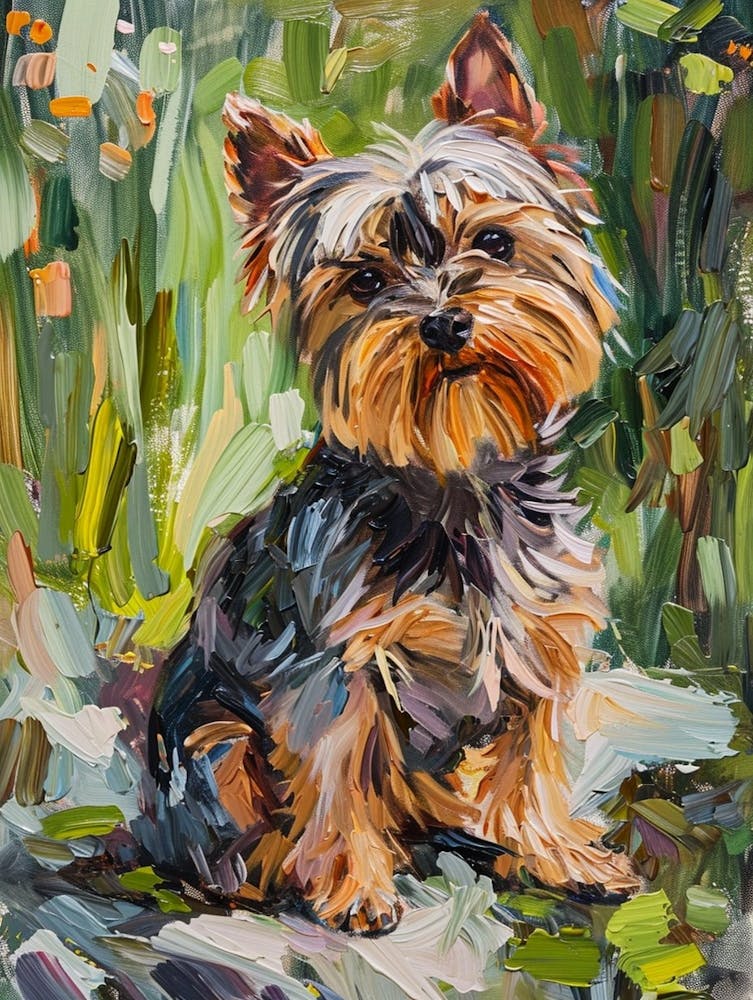 Yorkshire Terrier Acrylic Painting 4