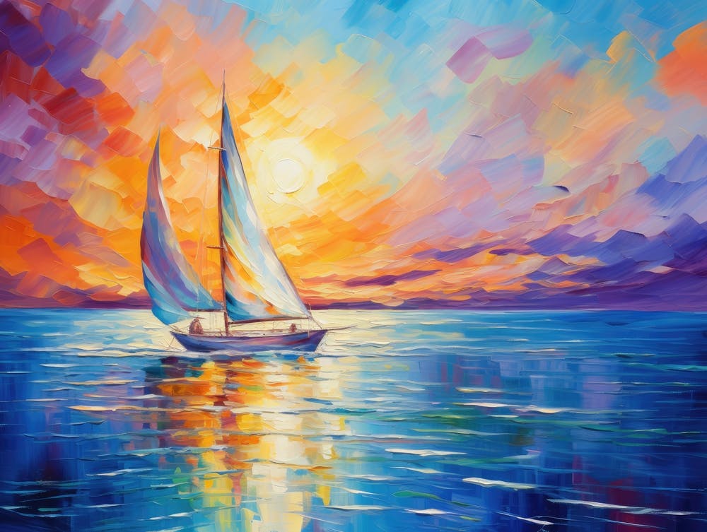 Sailboat At Sunset
