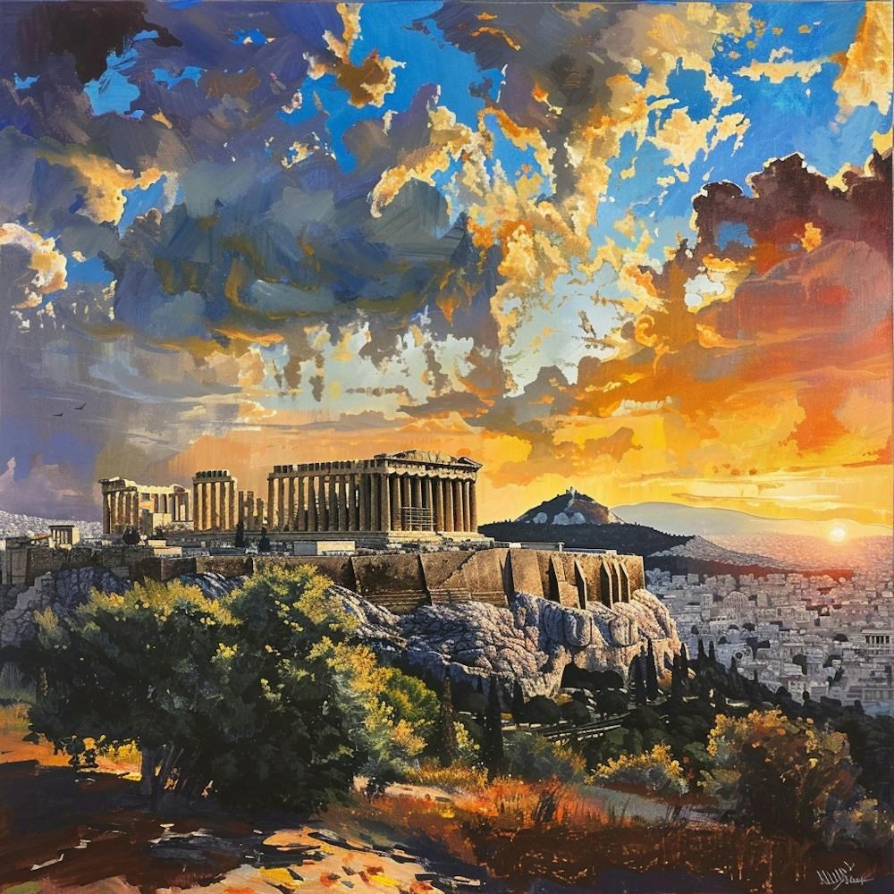 Sunset At The Acropolis