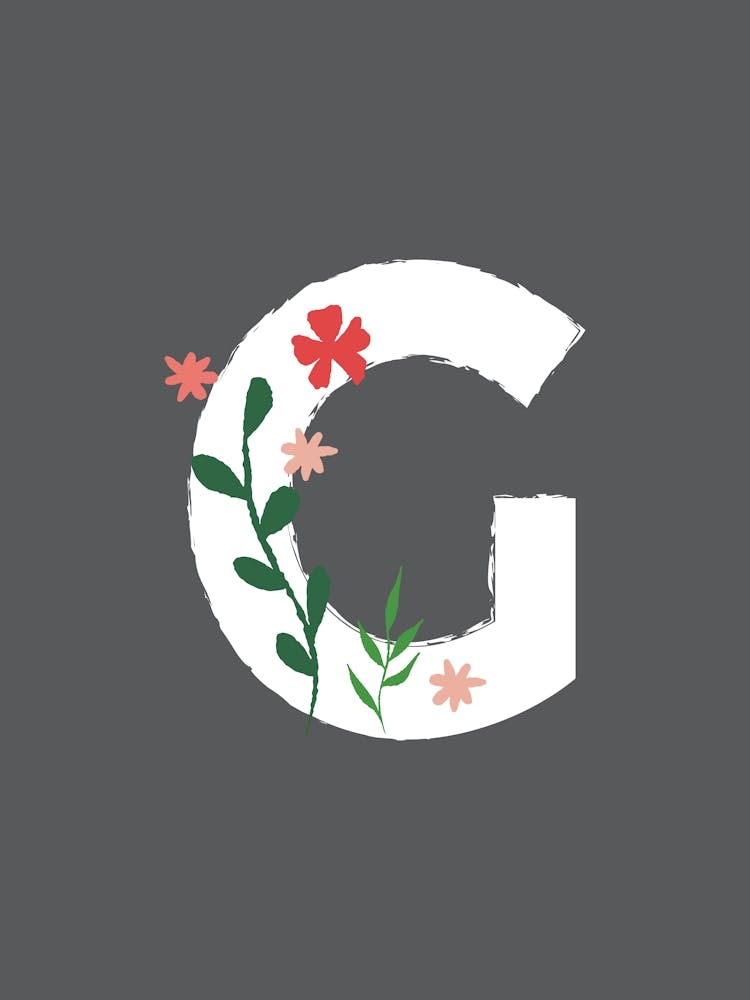 Bedroom Decor White Floral Letters 07